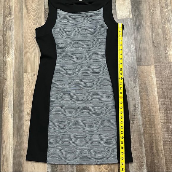 Calvin Klein Sleeveless Sheath Dress with Textured Panels - Picture 11 of 13